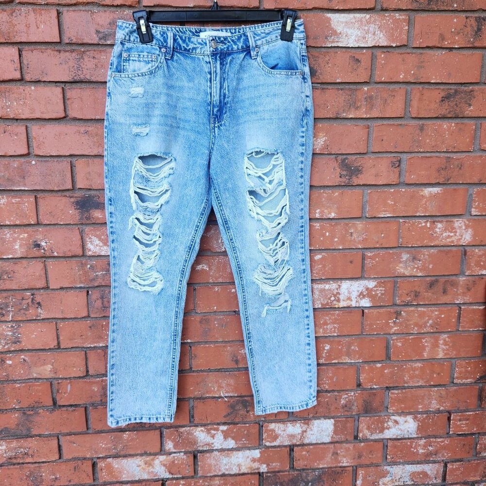 Almost Famous Distressed 5 Pocket Ankle Jeans Junior Girl's Size 9